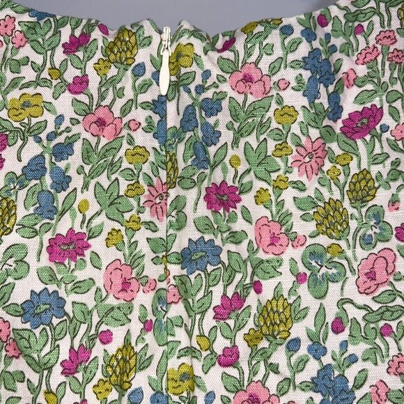Mini Boden Girl's Linen Floral Dress Fully Lined with Net Skirt Size 7-8Y - Picture 7 of 7